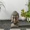 Glitzhome® 16" Faux Bronze Buddha Head Garden Statue